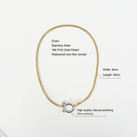 Vacuum Plating 18K Gold High Polished Stainless Steel Necklace