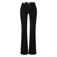 Slim-fit Washed Denim Jeans With Built-in Hip-padding To Elongate The Legs