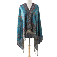Cashmere Classic All-match Jacquard Cashew Tassel Scarf For Four Seasons