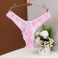 European And American Sexy Lace Mid-waist Thong Ladies Plus Size Shorts