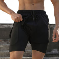 Running Leisure Summer Double-layer Stretch Shorts
