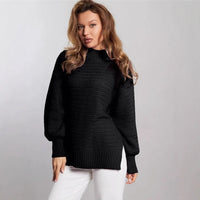 Pullover Long Sleeve Split Bottoming Sweater