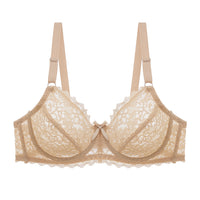 Ultra-thin Hollow Women's Large Chest And Small Lace Bra