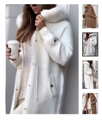 Mink Fur Extended Cardigan Coat And Trench Coat