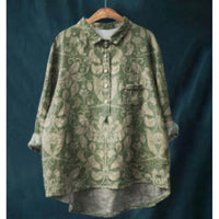 Animal Print Hawaiian Long Sleeve Shirt