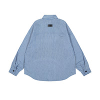 Vertical Striped Loose Long-sleeved Shirt For Men