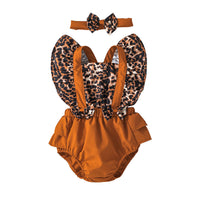 Baby Triangle Rompers Going OutSummer Leopard Print