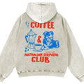 Pure Cotton Washed Vintage Hooded Sweatshirt With Double-layer Hood