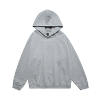 European And American Leisure Solid Color Hooded Loose Sweater Fleece-lined Hooded Coat