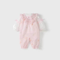 SpringAutumn One-Hundred-Day Romper Set For Baby Girls Full Moon
