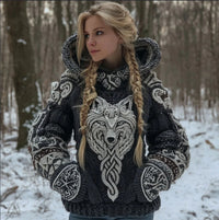 AutumnWinter 3D Digital-Print Hoodie