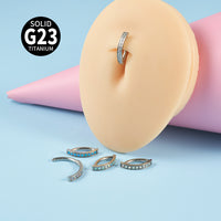 G23 Titanium Navel Stud Glossy Plating 14g Navel Buckle
