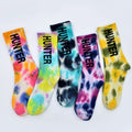 Tie-Dyed Thin Tube Socks For Men And Women