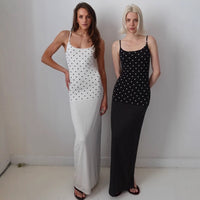 French-style Sleeveless Slim-fit Dress With Straps For Women