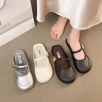 Outerwear-style Elegant Semi-slipper For Socialites