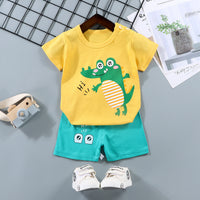 Boy's Summer Cotton Short Sleeve Suit