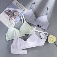 Pure Cotton Girl Comfortable Seamless Underwear Without Steel Ring