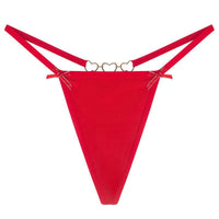 Women's T-back Love Chain Bow Low Waist Seamless Underwear