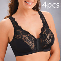 Europe And America Front Button Sports Bra Plus Size Steelless Underwear