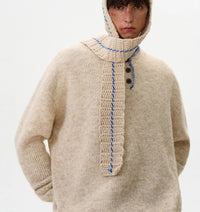 Men's Loose And Versatile Niche Designforward Henley Knit Sweater