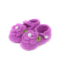 Hand-knitted Woolen Cartoon Bow Flower Children's Shoes