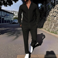 Spring And Autumn Plaid Square Grain Printing Comfortable Basic Commuting Men's Suit