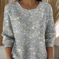 Women's Round Neck Fashion Rhombus Sweater