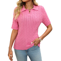 Sweater V-neck Knitted Pullover