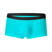Men's Thin Ice Silk Single Layer U Pouch Boxers Underwear
