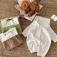 Baby Boy And Girl Cute Bear Head Twist Jumpsuit