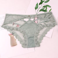 Non-marking Lace Feminine Breathable Strap Mid-Waist Girl Briefs