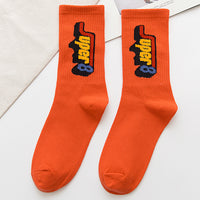 Lettered breathable tall socks