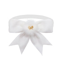 Pet Tie Solid Color Bow Jewelry Suede Adjustable