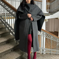 European And American Cloak Long Retro Overcoat Coat