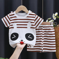 Children's Short-sleeved Suit Pure Cotton
