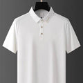 Summer Seamless Adhesive Ice Silk Polo Shirt Men