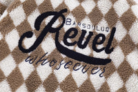 Rhombus Plaid Lambswool Warm And Loose Cotton-padded Coat