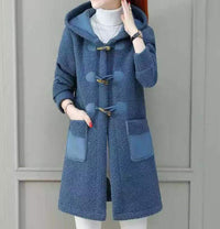 Plush Faux Lamb Wool Mid-length Woolen Coat