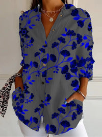 Womens Sophisticated Elegant Versatile Long-sleeve Blouse