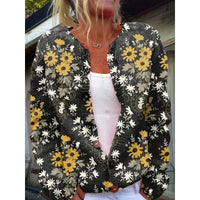 D Digital Printing Cardigan Knitted Coat Women's Early Spring And Autumn Coat