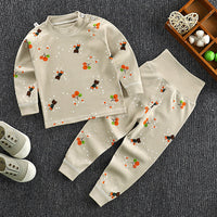 Children's High Waist Belly Protective Pants Set