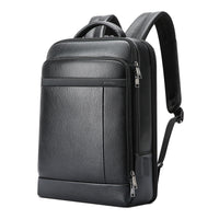 Business First Layer Cowhide Commuter Leather Backpack