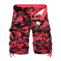 Men's Loose Casual Camouflage Overalls Large Size Multi-pocket Five-point Pants Men's Beach Pants