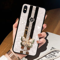 Diamond Butterfly 6s Glass Female Xr Protective Cover