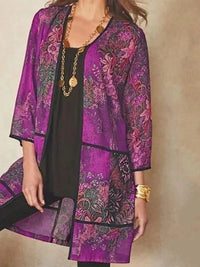 Women's UV-proof Sunscreen 34 Sleeve Printed Coat