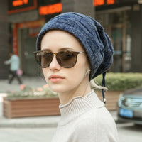 Multifunctional plus cashmere knitted hat
