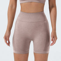 Cationic Quick-drying Fitness Pants Seamless Jacquard Peach Hip Three-point Sports Shorts