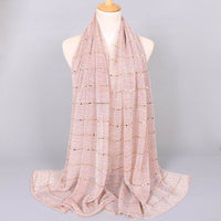 New Women's Lamp Wick Silk Sequined Scarf