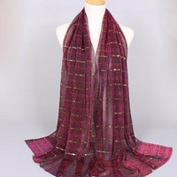 New Women's Lamp Wick Silk Sequined Scarf
