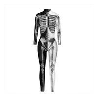 Halloween Skull Funny Slim Fit Bodysuit